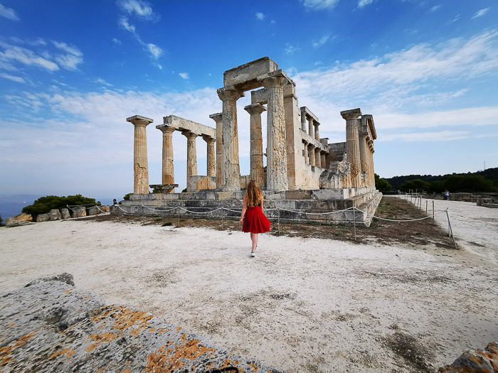 Temple d'Aphéa sur l'île d'Egine en Grèce