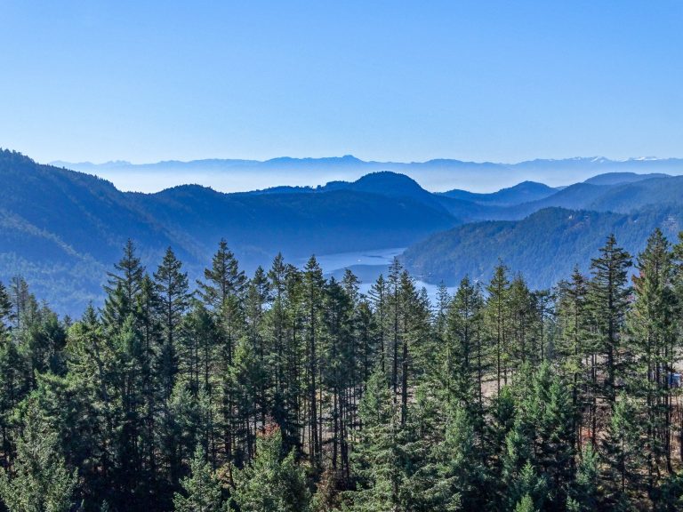Point de vue de l'île de Vancouver au Canada