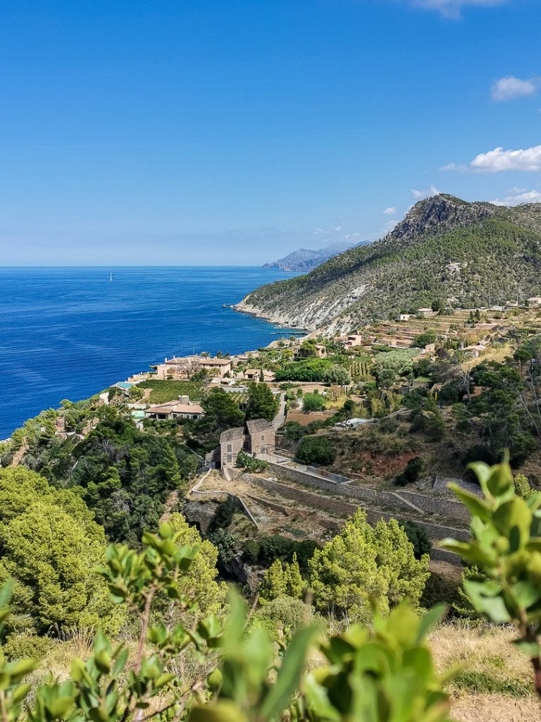 Vue sur la côte du parc de la Tramuntana à Majorque en Espagne