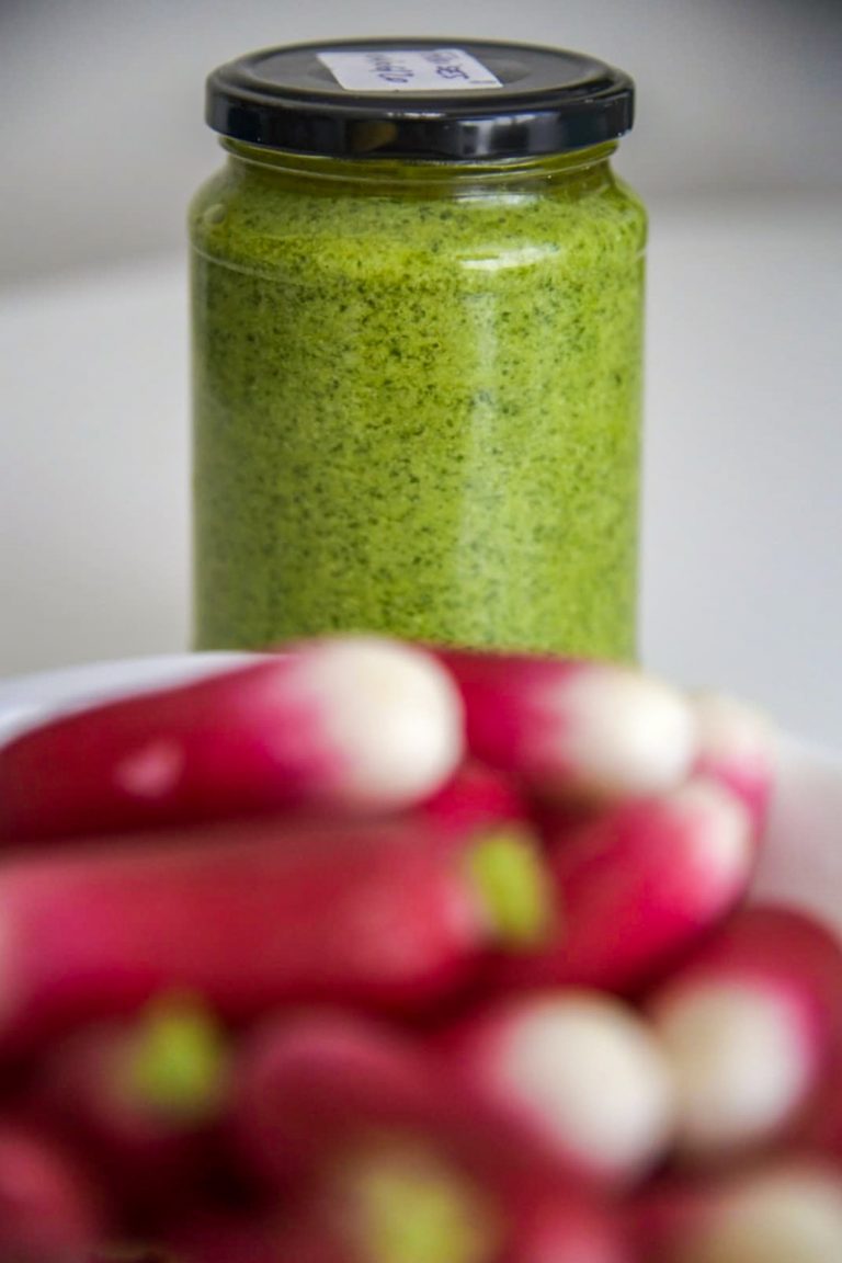 Recette de pesto de fanes de radis