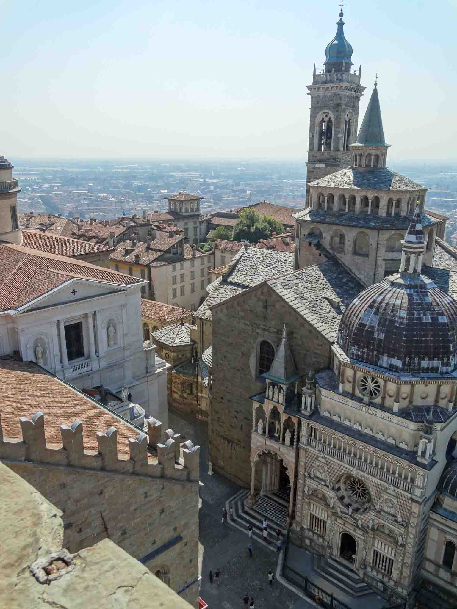 Visite de la Città Alta de Bergame en Italie